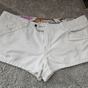 Preloved Hollister white daisy Duke style shorts